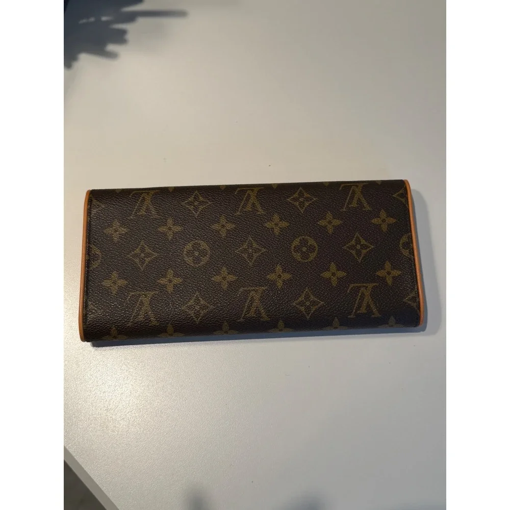 Louis Vuitton Pochette Florentine Monogram Canvas Clutch Bag FL0082 Brown - Picture 5 of 9